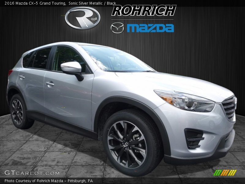 Sonic Silver Metallic / Black 2016 Mazda CX-5 Grand Touring