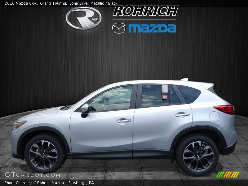 Sonic Silver Metallic / Black 2016 Mazda CX-5 Grand Touring