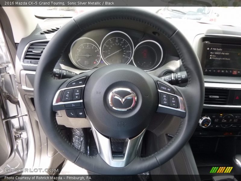 Sonic Silver Metallic / Black 2016 Mazda CX-5 Grand Touring