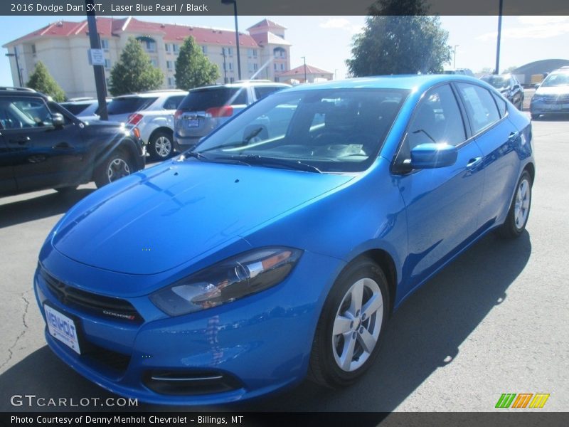 Laser Blue Pearl / Black 2016 Dodge Dart SXT