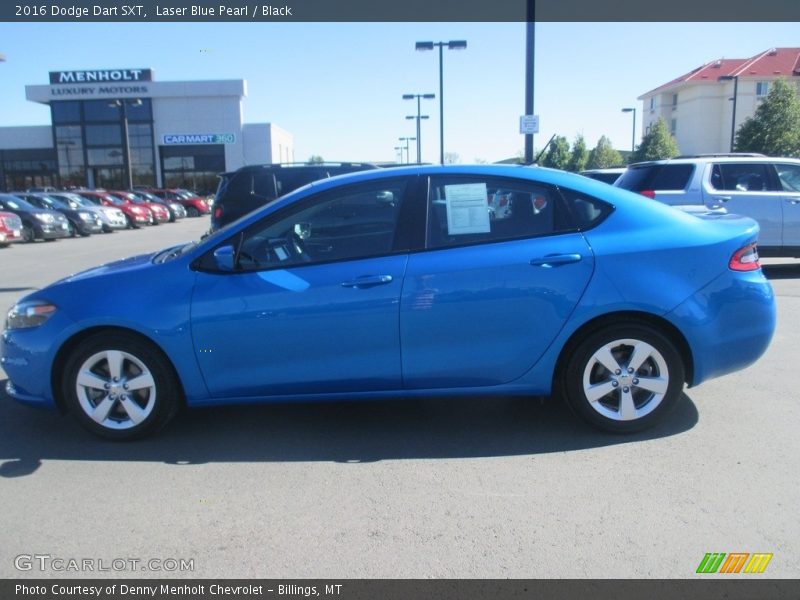 Laser Blue Pearl / Black 2016 Dodge Dart SXT