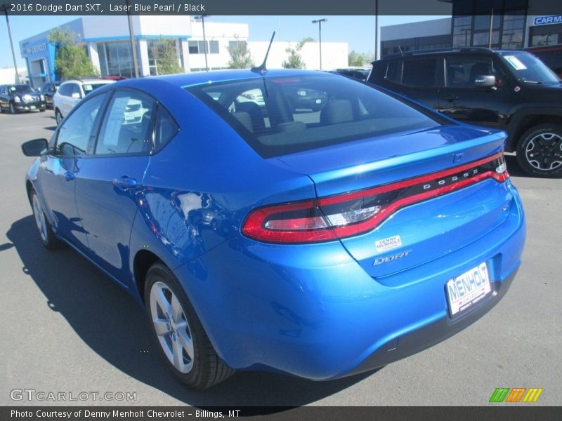 Laser Blue Pearl / Black 2016 Dodge Dart SXT