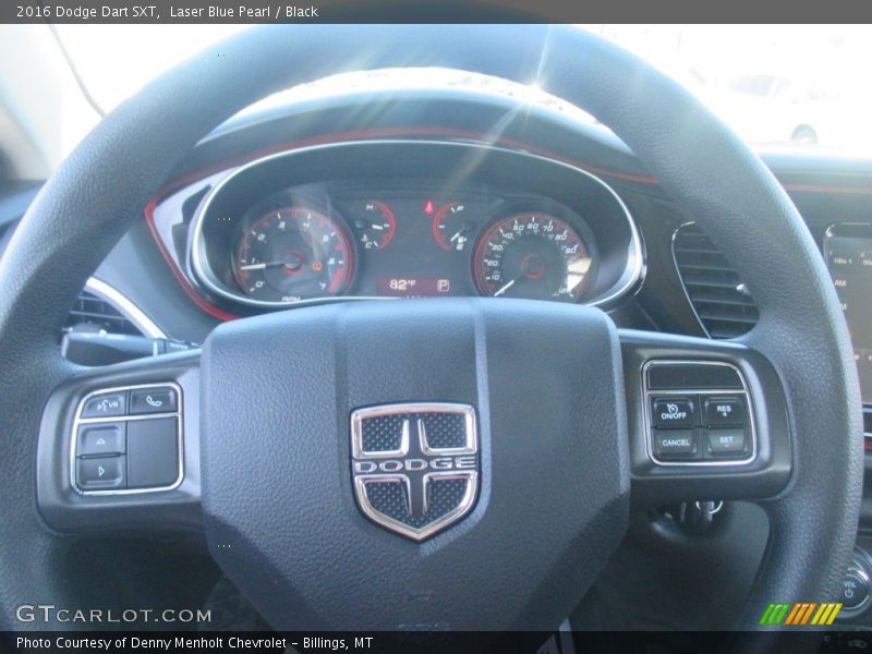 Laser Blue Pearl / Black 2016 Dodge Dart SXT