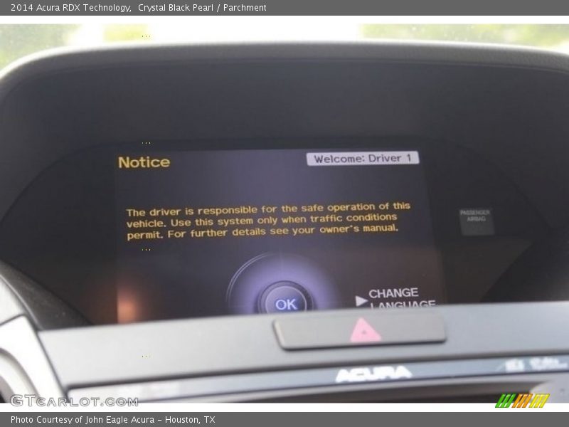 Crystal Black Pearl / Parchment 2014 Acura RDX Technology