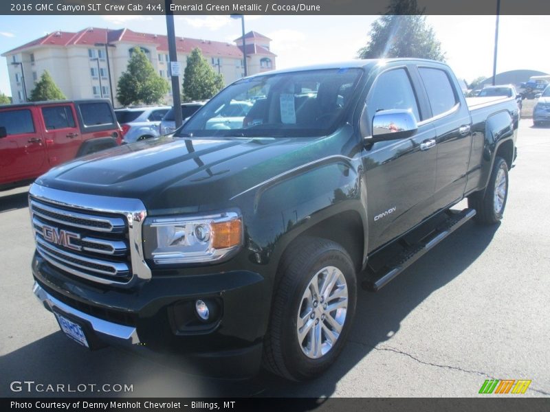 Emerald Green Metallic / Cocoa/Dune 2016 GMC Canyon SLT Crew Cab 4x4