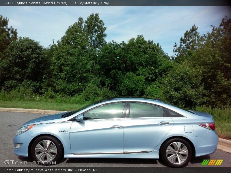 Blue Sky Metallic / Gray 2013 Hyundai Sonata Hybrid Limited