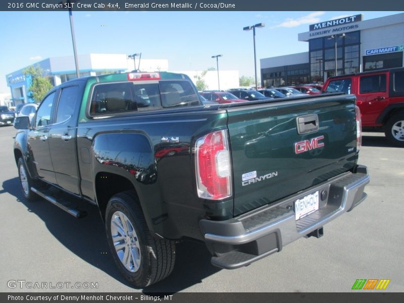 Emerald Green Metallic / Cocoa/Dune 2016 GMC Canyon SLT Crew Cab 4x4