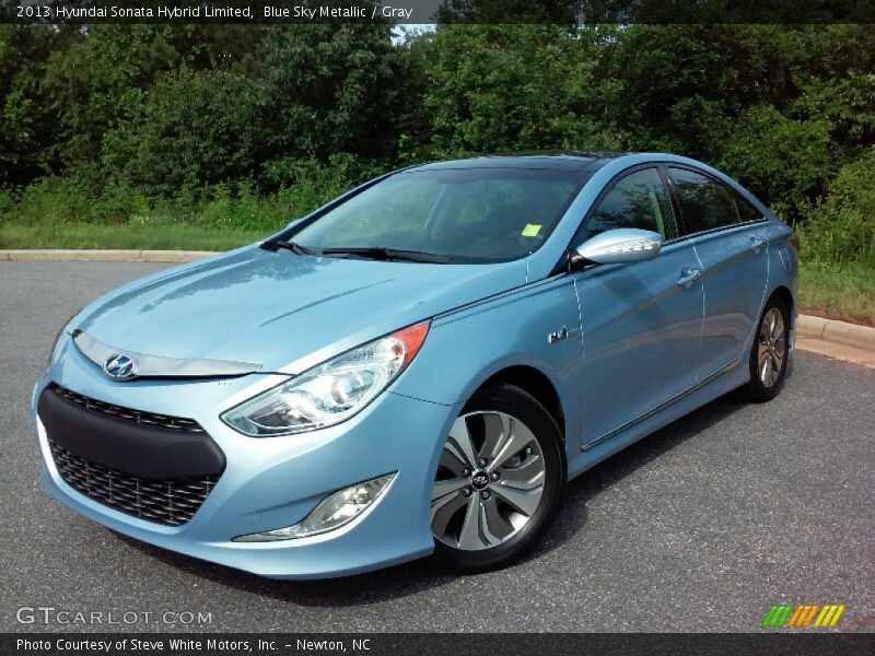Blue Sky Metallic / Gray 2013 Hyundai Sonata Hybrid Limited