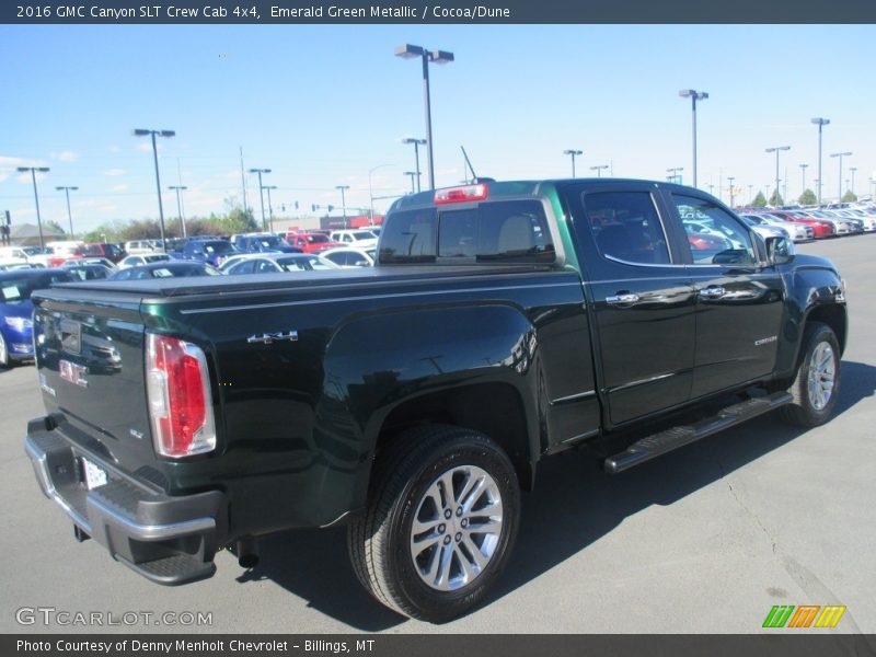 Emerald Green Metallic / Cocoa/Dune 2016 GMC Canyon SLT Crew Cab 4x4