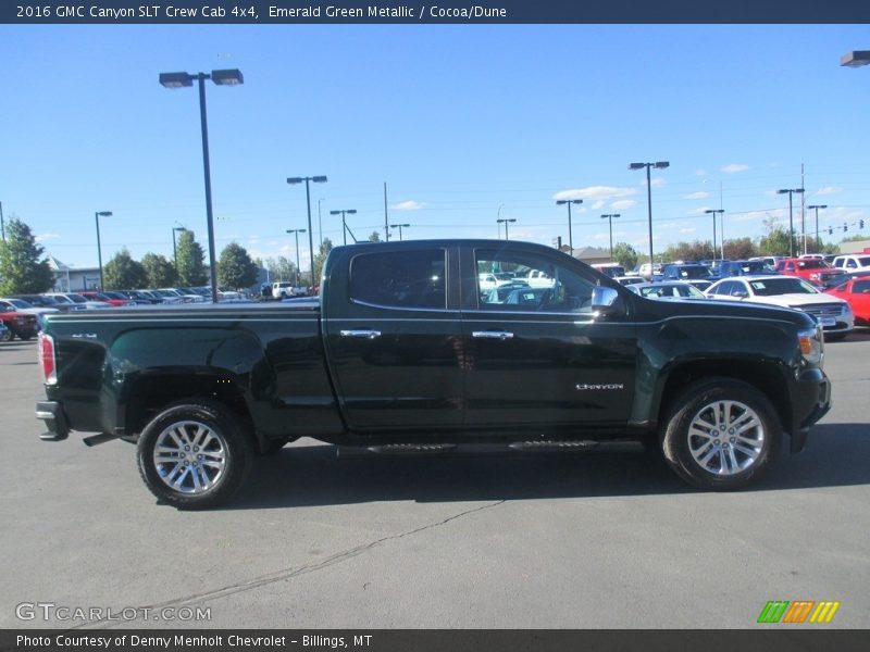 Emerald Green Metallic / Cocoa/Dune 2016 GMC Canyon SLT Crew Cab 4x4