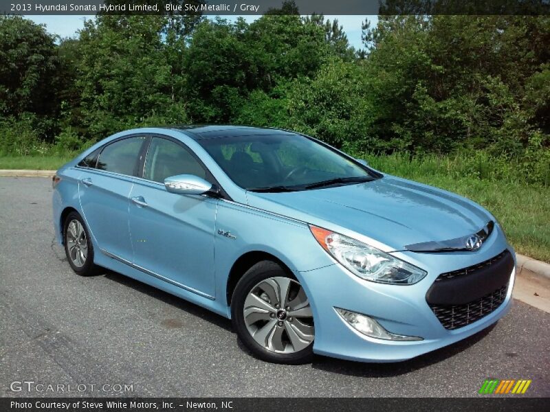 Blue Sky Metallic / Gray 2013 Hyundai Sonata Hybrid Limited