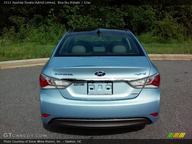 Blue Sky Metallic / Gray 2013 Hyundai Sonata Hybrid Limited