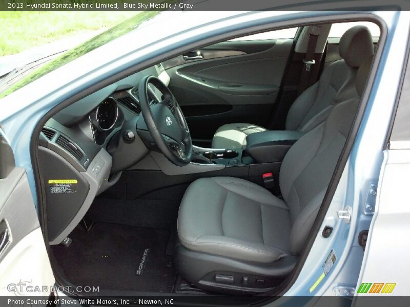 Blue Sky Metallic / Gray 2013 Hyundai Sonata Hybrid Limited