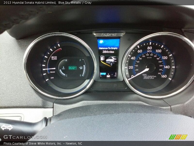 Blue Sky Metallic / Gray 2013 Hyundai Sonata Hybrid Limited