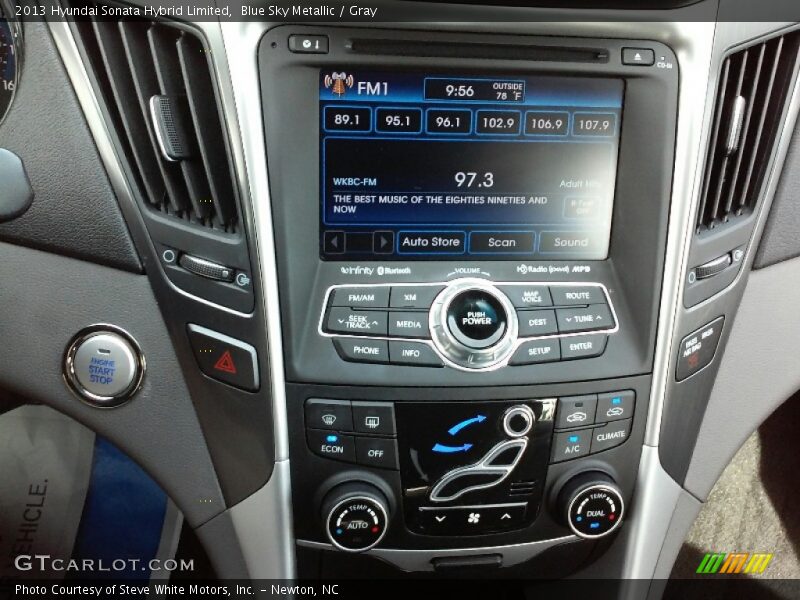 Blue Sky Metallic / Gray 2013 Hyundai Sonata Hybrid Limited