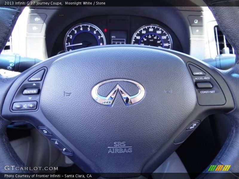 Moonlight White / Stone 2013 Infiniti G 37 Journey Coupe