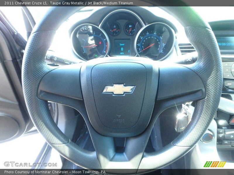 Taupe Gray Metallic / Jet Black/Medium Titanium 2011 Chevrolet Cruze LS