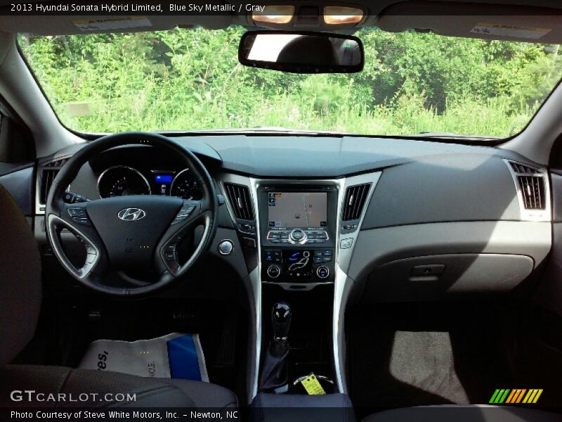 Blue Sky Metallic / Gray 2013 Hyundai Sonata Hybrid Limited