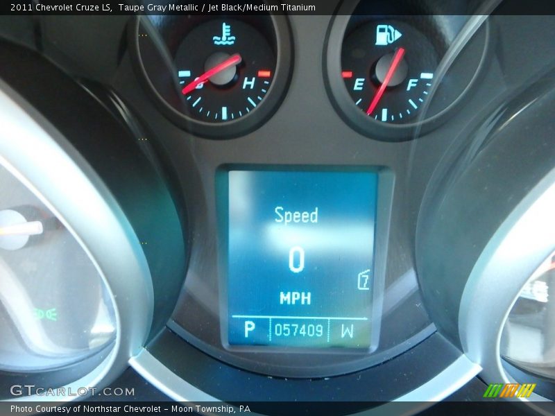 Taupe Gray Metallic / Jet Black/Medium Titanium 2011 Chevrolet Cruze LS