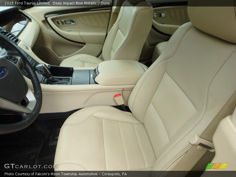 Deep Impact Blue Metallic / Dune 2015 Ford Taurus Limited