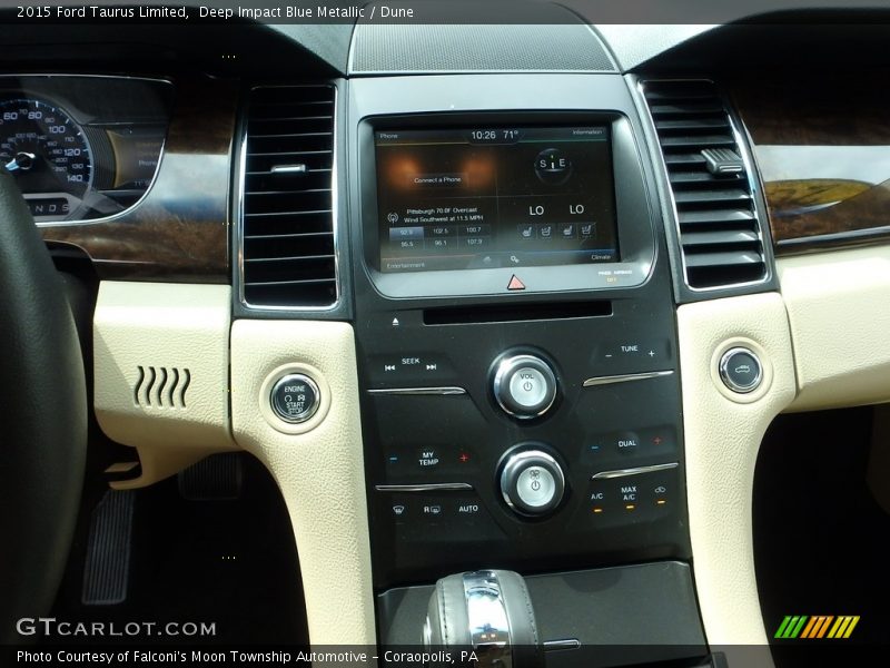 Deep Impact Blue Metallic / Dune 2015 Ford Taurus Limited