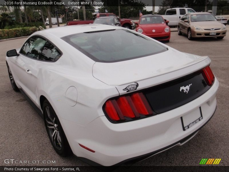 Oxford White / Ebony 2016 Ford Mustang EcoBoost Coupe