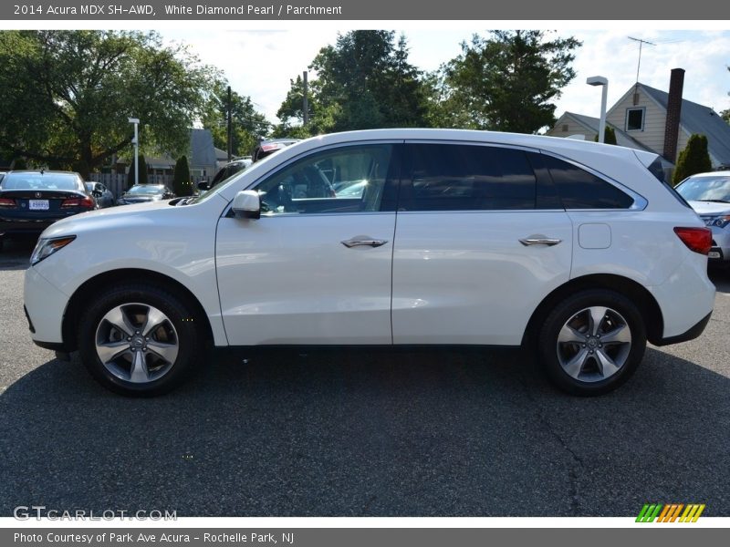 White Diamond Pearl / Parchment 2014 Acura MDX SH-AWD