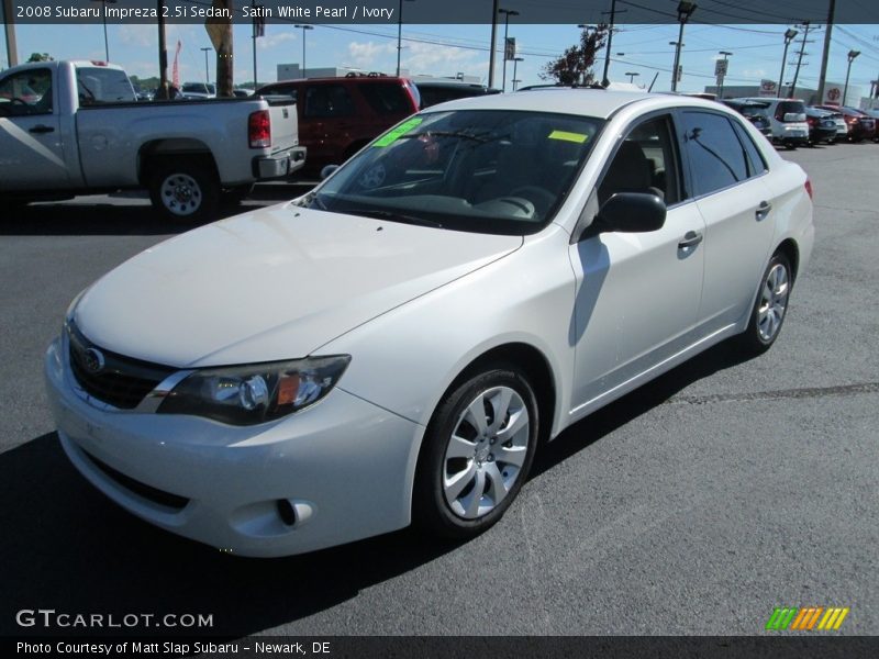 Satin White Pearl / Ivory 2008 Subaru Impreza 2.5i Sedan