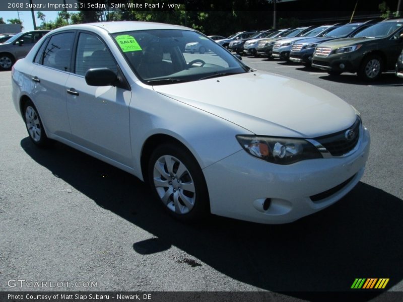 Satin White Pearl / Ivory 2008 Subaru Impreza 2.5i Sedan