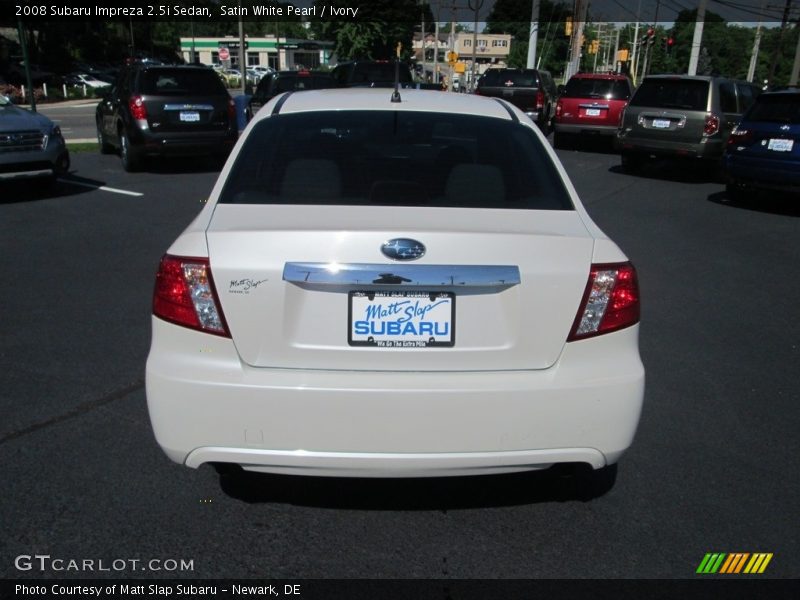Satin White Pearl / Ivory 2008 Subaru Impreza 2.5i Sedan