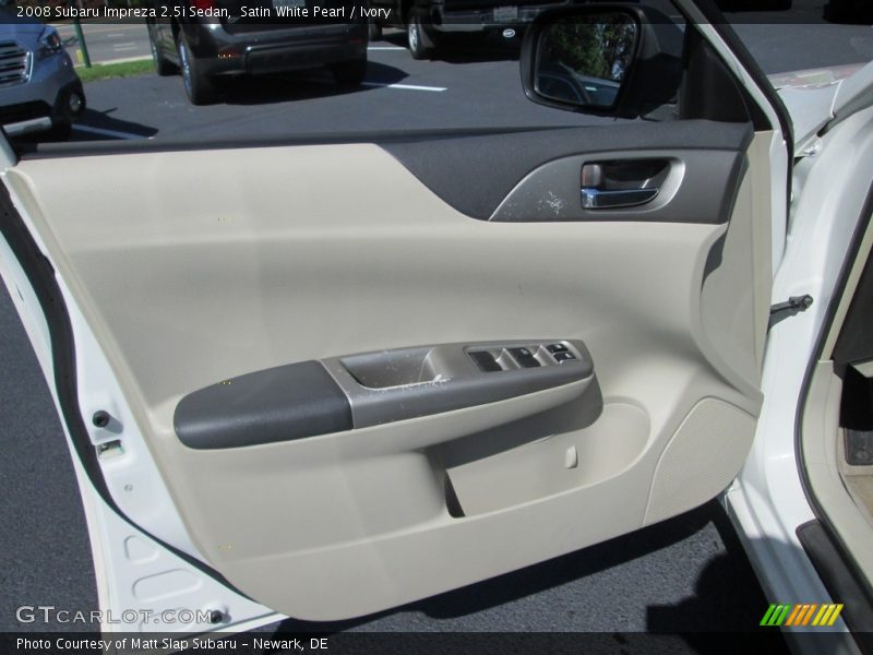 Satin White Pearl / Ivory 2008 Subaru Impreza 2.5i Sedan