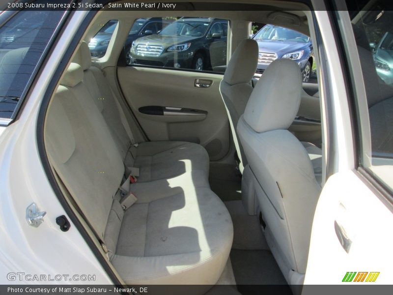 Satin White Pearl / Ivory 2008 Subaru Impreza 2.5i Sedan