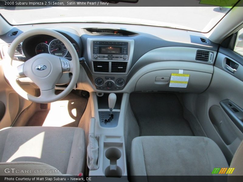 Satin White Pearl / Ivory 2008 Subaru Impreza 2.5i Sedan