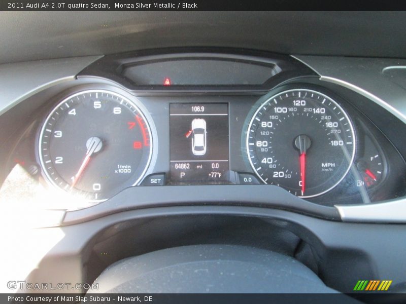 Monza Silver Metallic / Black 2011 Audi A4 2.0T quattro Sedan