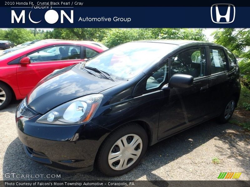 Crystal Black Pearl / Gray 2010 Honda Fit