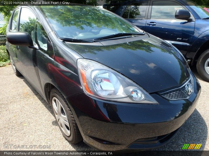 Crystal Black Pearl / Gray 2010 Honda Fit