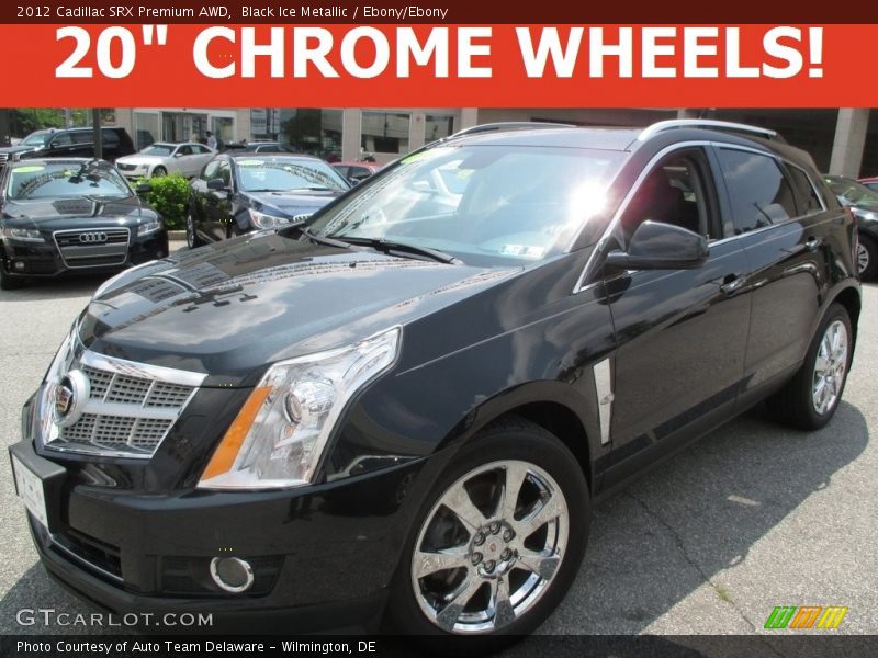 Black Ice Metallic / Ebony/Ebony 2012 Cadillac SRX Premium AWD