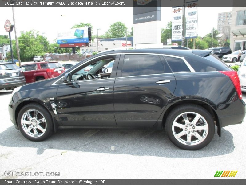 Black Ice Metallic / Ebony/Ebony 2012 Cadillac SRX Premium AWD