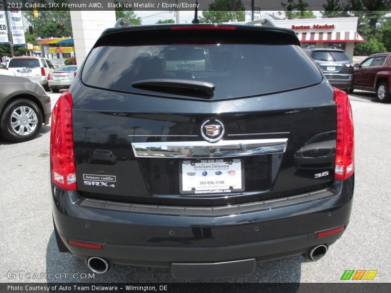 Black Ice Metallic / Ebony/Ebony 2012 Cadillac SRX Premium AWD