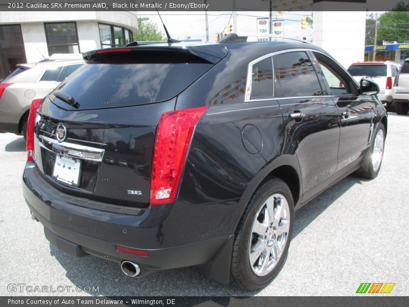 Black Ice Metallic / Ebony/Ebony 2012 Cadillac SRX Premium AWD