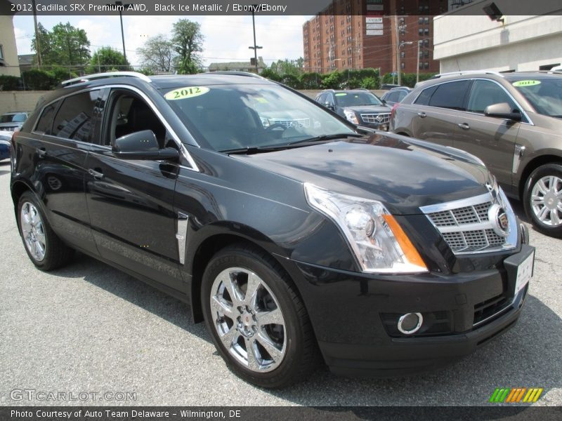 Black Ice Metallic / Ebony/Ebony 2012 Cadillac SRX Premium AWD
