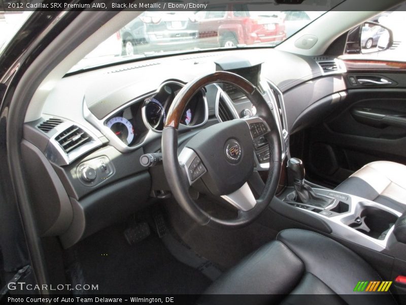 Black Ice Metallic / Ebony/Ebony 2012 Cadillac SRX Premium AWD