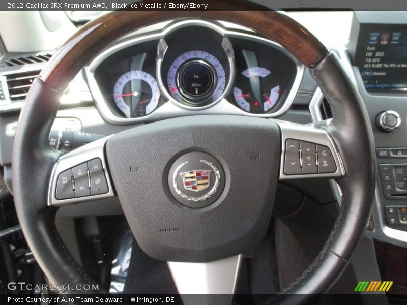 Black Ice Metallic / Ebony/Ebony 2012 Cadillac SRX Premium AWD