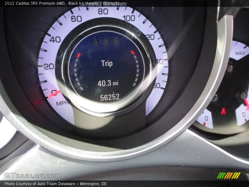 Black Ice Metallic / Ebony/Ebony 2012 Cadillac SRX Premium AWD