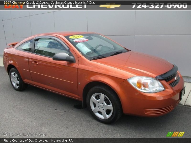 Sunburst Orange Metallic / Gray 2007 Chevrolet Cobalt LS Coupe