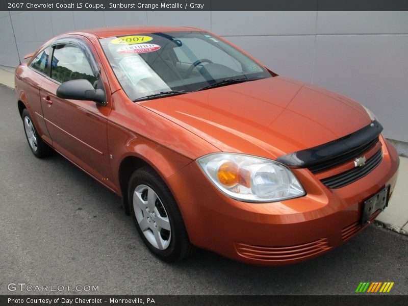 Sunburst Orange Metallic / Gray 2007 Chevrolet Cobalt LS Coupe