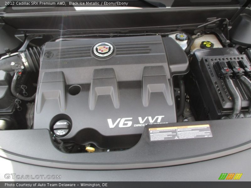 Black Ice Metallic / Ebony/Ebony 2012 Cadillac SRX Premium AWD