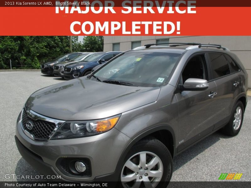 Bright Silver / Black 2013 Kia Sorento LX AWD
