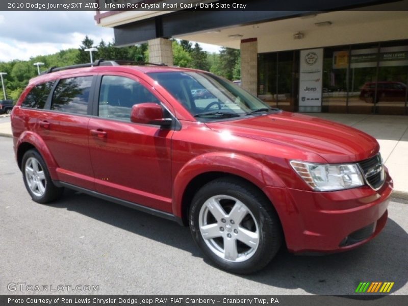 Inferno Red Crystal Pearl Coat / Dark Slate Gray 2010 Dodge Journey SXT AWD