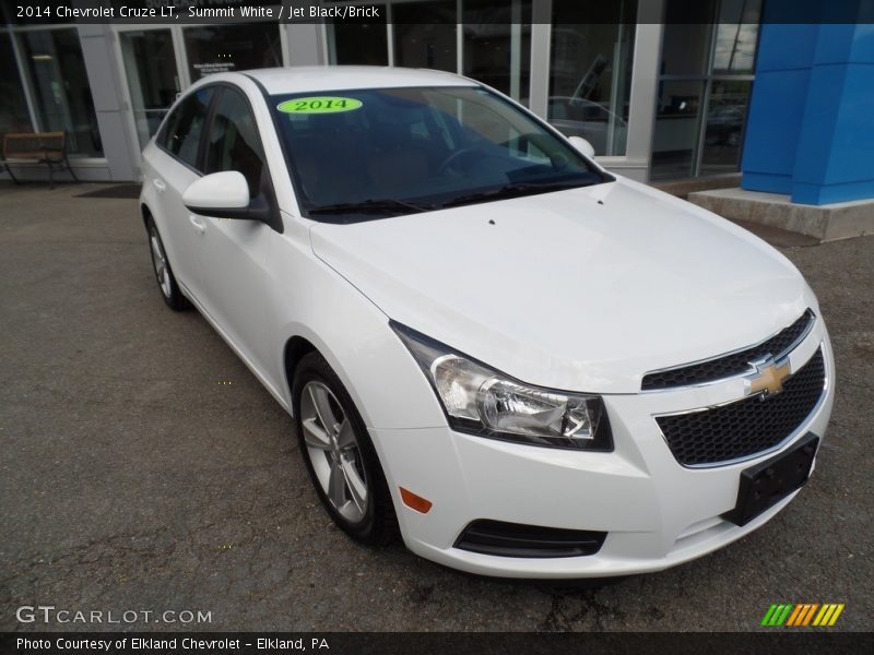 Summit White / Jet Black/Brick 2014 Chevrolet Cruze LT